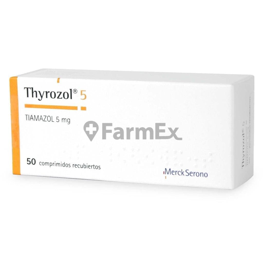 Thyrozol 5 mg x 50 comprimidos Farmex-Fonasa-Persistente